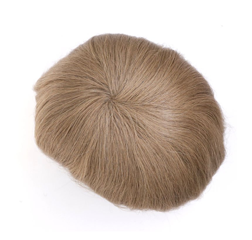 Stock Thin Skin Human Hair Toupee for Men a